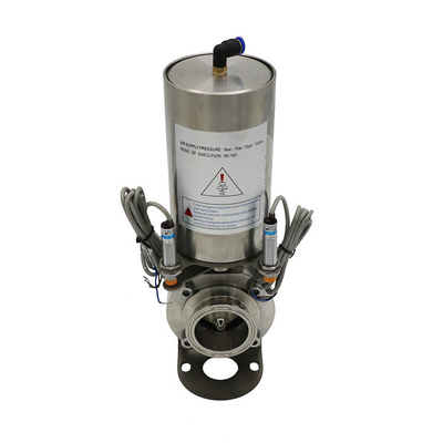 Pneumatic Clamped butterfly valve with stainless steel actuator