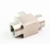 Stainless Steel Tee 3 Way Equal Connector Adapter