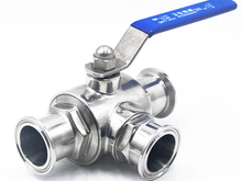 Hygienic Stainless Steel Clamped 3-Way Ball Valve