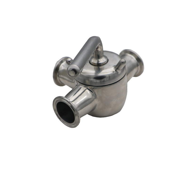 Sanitary Stainless Steel Tri Clamp 3 Way Plug Valve from China