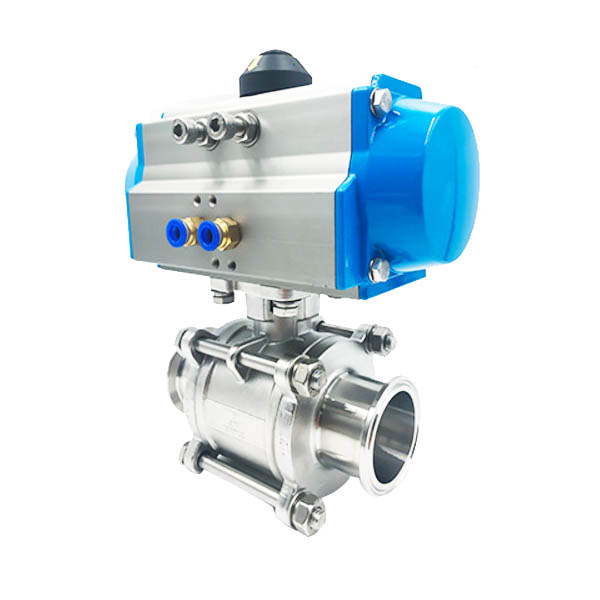 Automatically Controlled Sanitary Ball Valve With SS Actuator