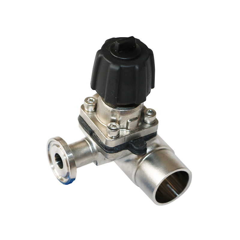 3 Way Sanitary Diaphragm Valve With Clamp-Weld Ends